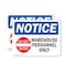 Signmission Warehouse Personnel Only Sign, Vinyl Decal, 10in W x 7in L, 2PK OS-2PACK-NS-D-710-L-16852 - alternate 1